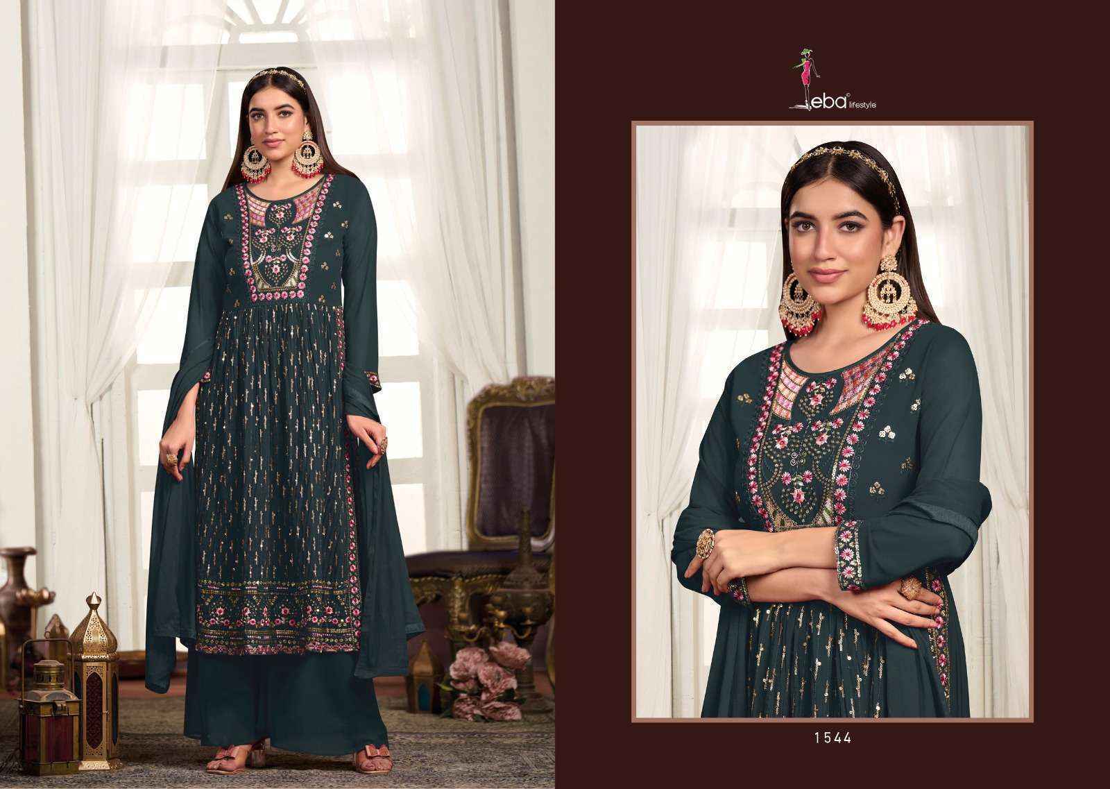 Eba Lifestyle Inayat Readymade Blooming Georgette Readymade Suit ( 4 pcs Catalogue ) Wholesale Market Surat