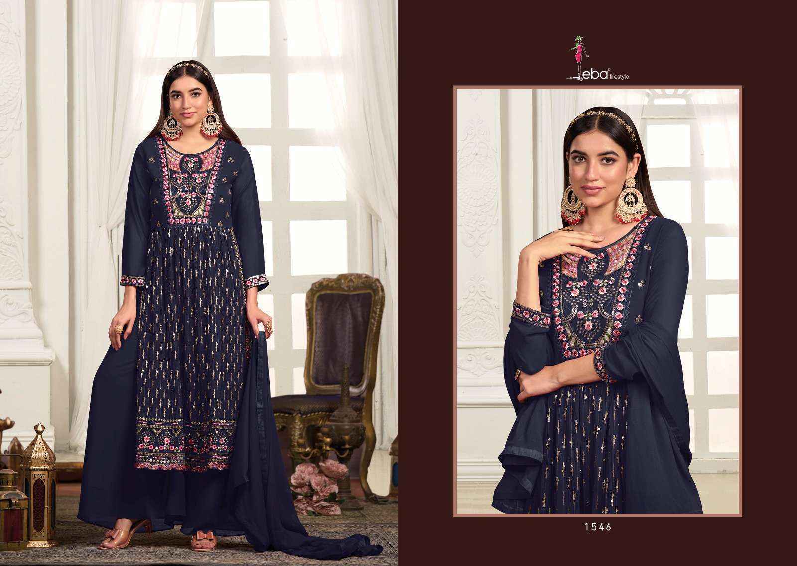 Eba Lifestyle Inayat Readymade Blooming Georgette Readymade Suit ( 4 pcs Catalogue ) Wholesale Market Surat