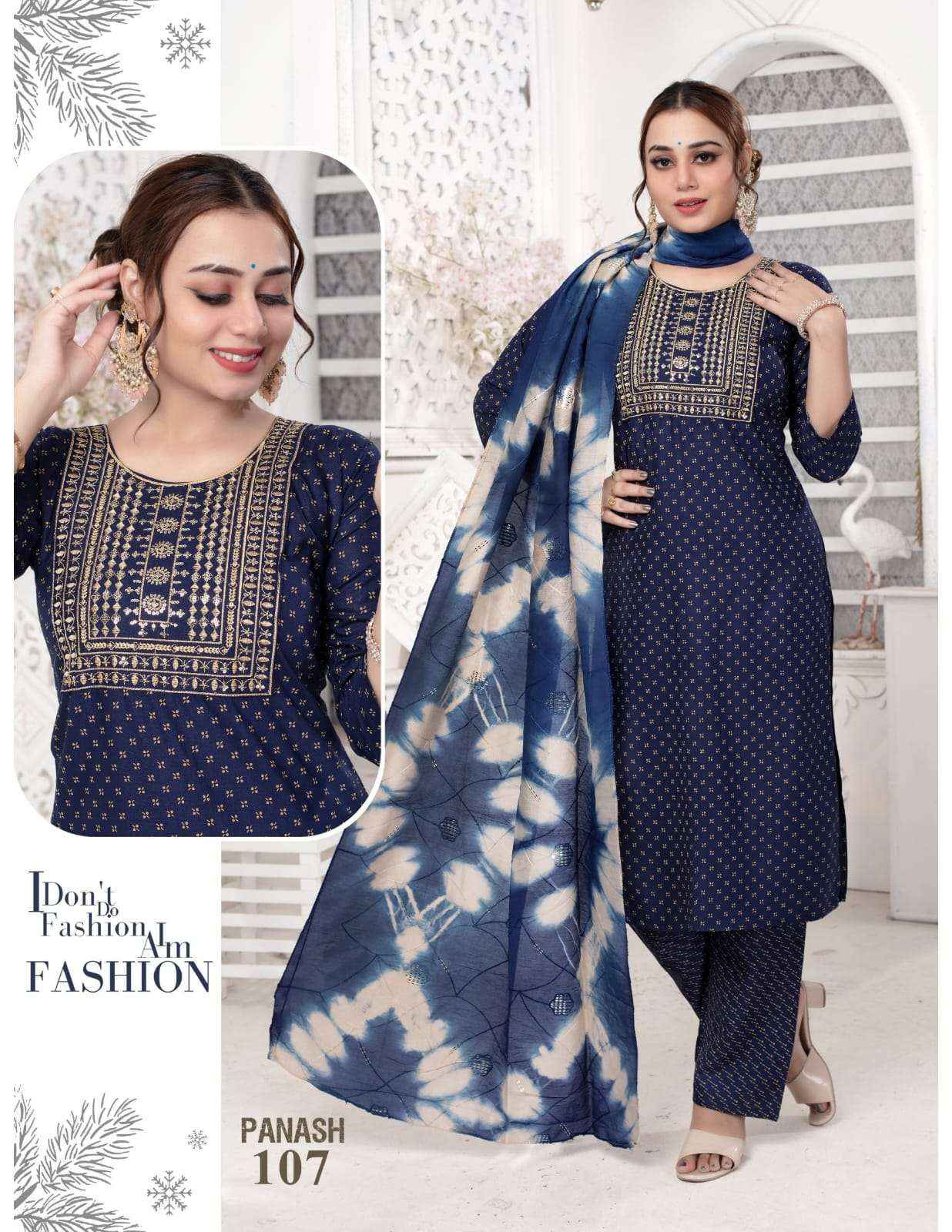 Fashion Talk Panash Fancy Kurti Bottom Dupatta Set New wholesale  Designs ( 8 pcs catalog )