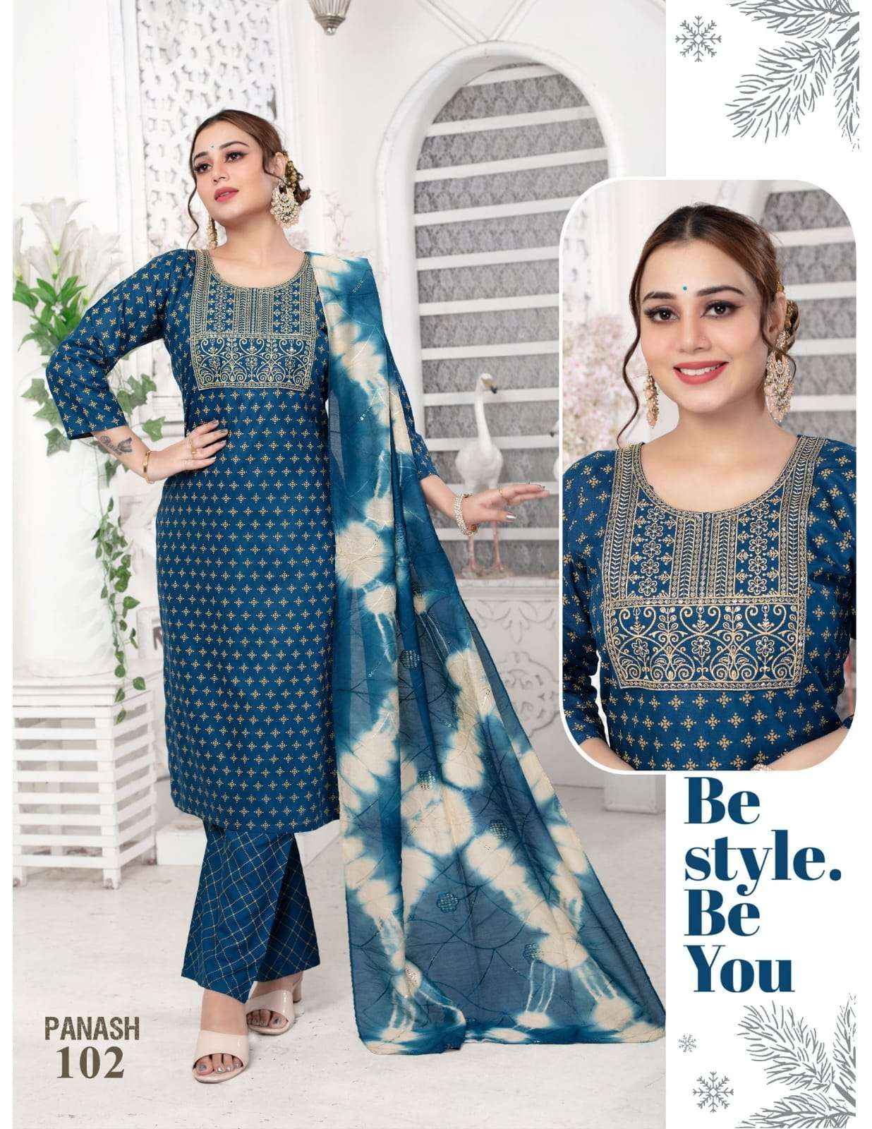 Fashion Talk Panash Fancy Kurti Bottom Dupatta Set New wholesale  Designs ( 8 pcs catalog )