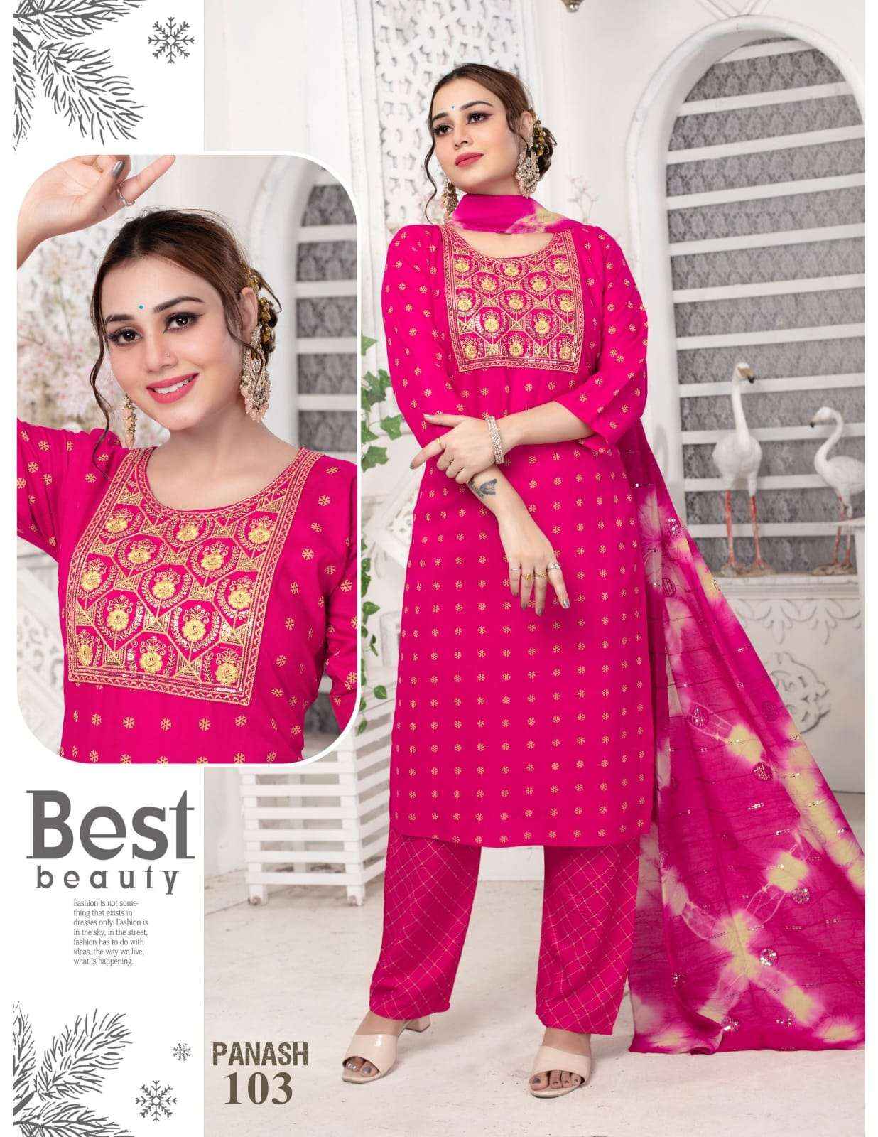 Fashion Talk Panash Fancy Kurti Bottom Dupatta Set New wholesale  Designs ( 8 pcs catalog )