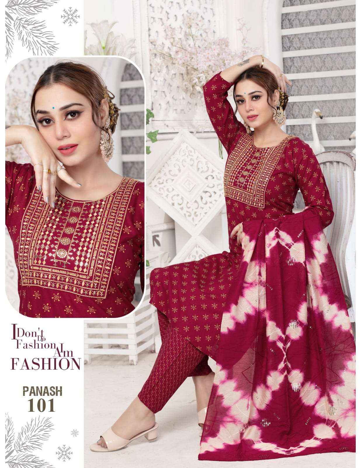 Fashion Talk Panash Fancy Kurti Bottom Dupatta Set New wholesale  Designs ( 8 pcs catalog )