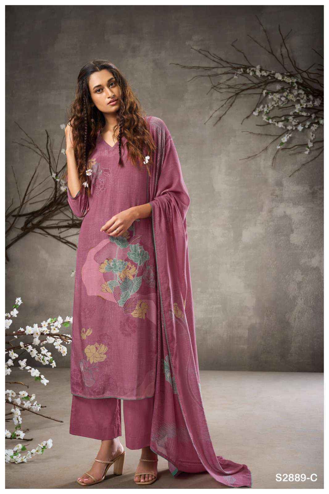Ganga Tadisa 2977 Pashmina Dress Material 4 pcs Catalogue