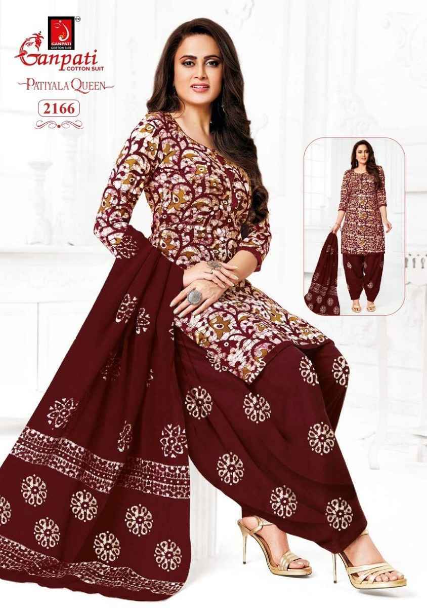 Ganpati Patiyala Queen Vol 10 Readymade Cotton Dress 15 pcs Catalogue