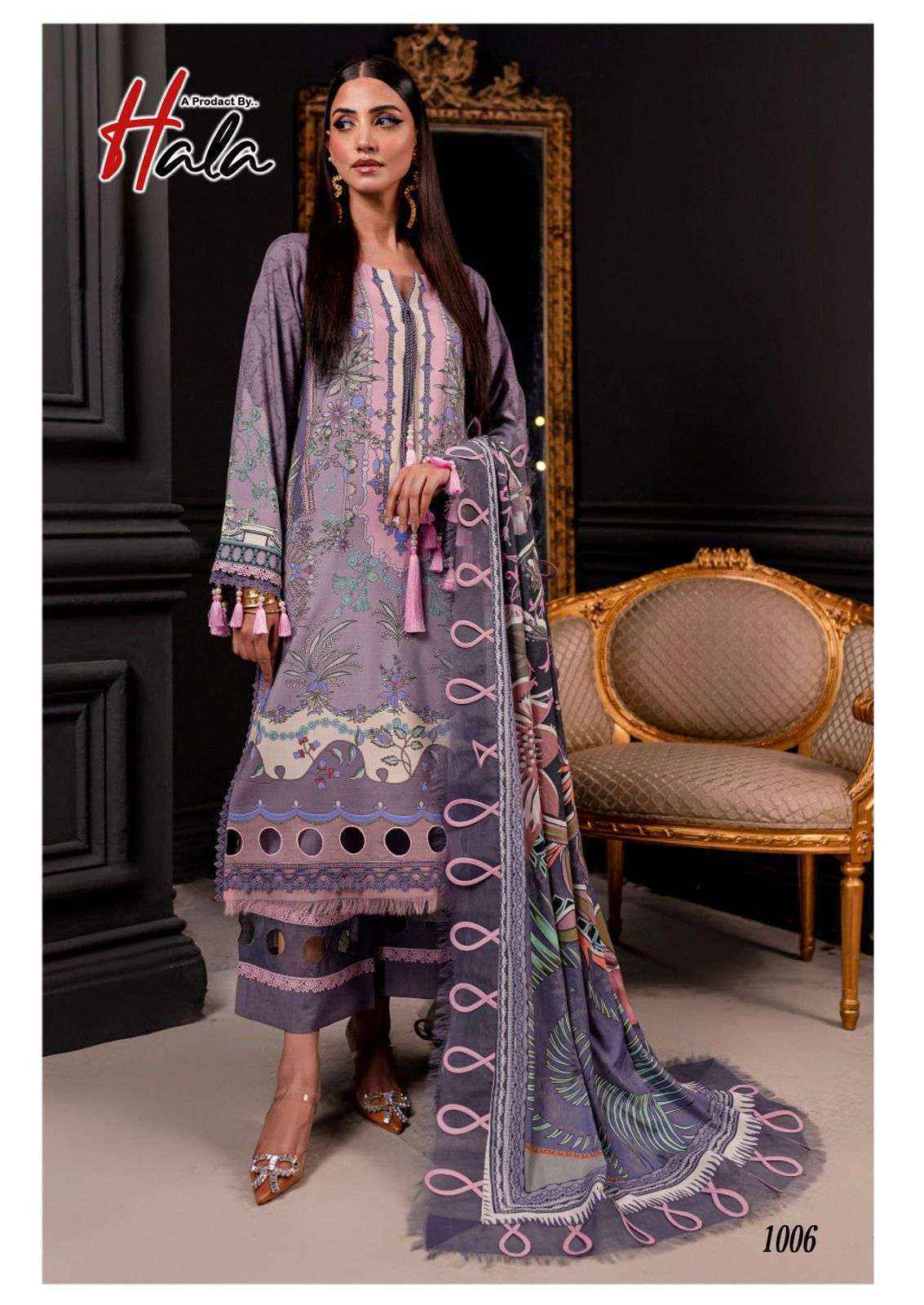 Hala Azure Vol 1 Wholesale Lawn Cotton Salwar Kameez ( 6 pcs Catalogue )