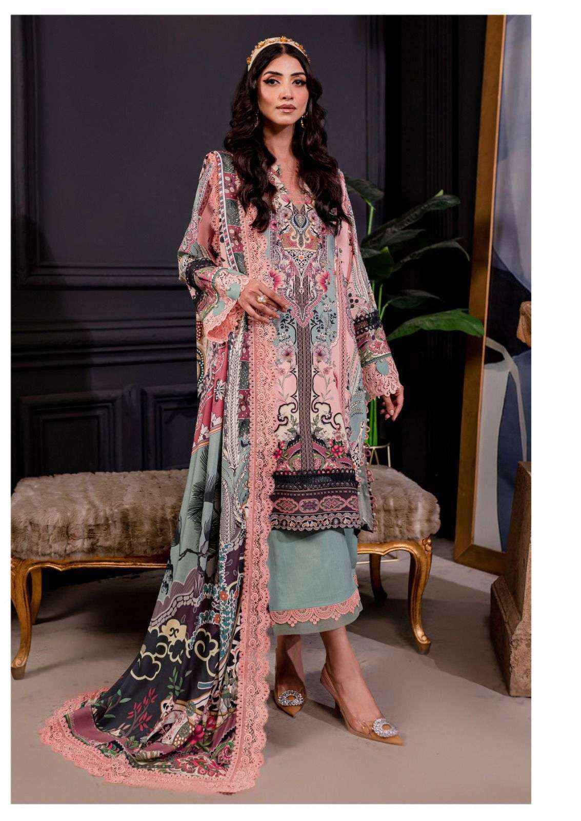 Hala Azure Vol 1 Wholesale Lawn Cotton Salwar Kameez ( 6 pcs Catalogue )