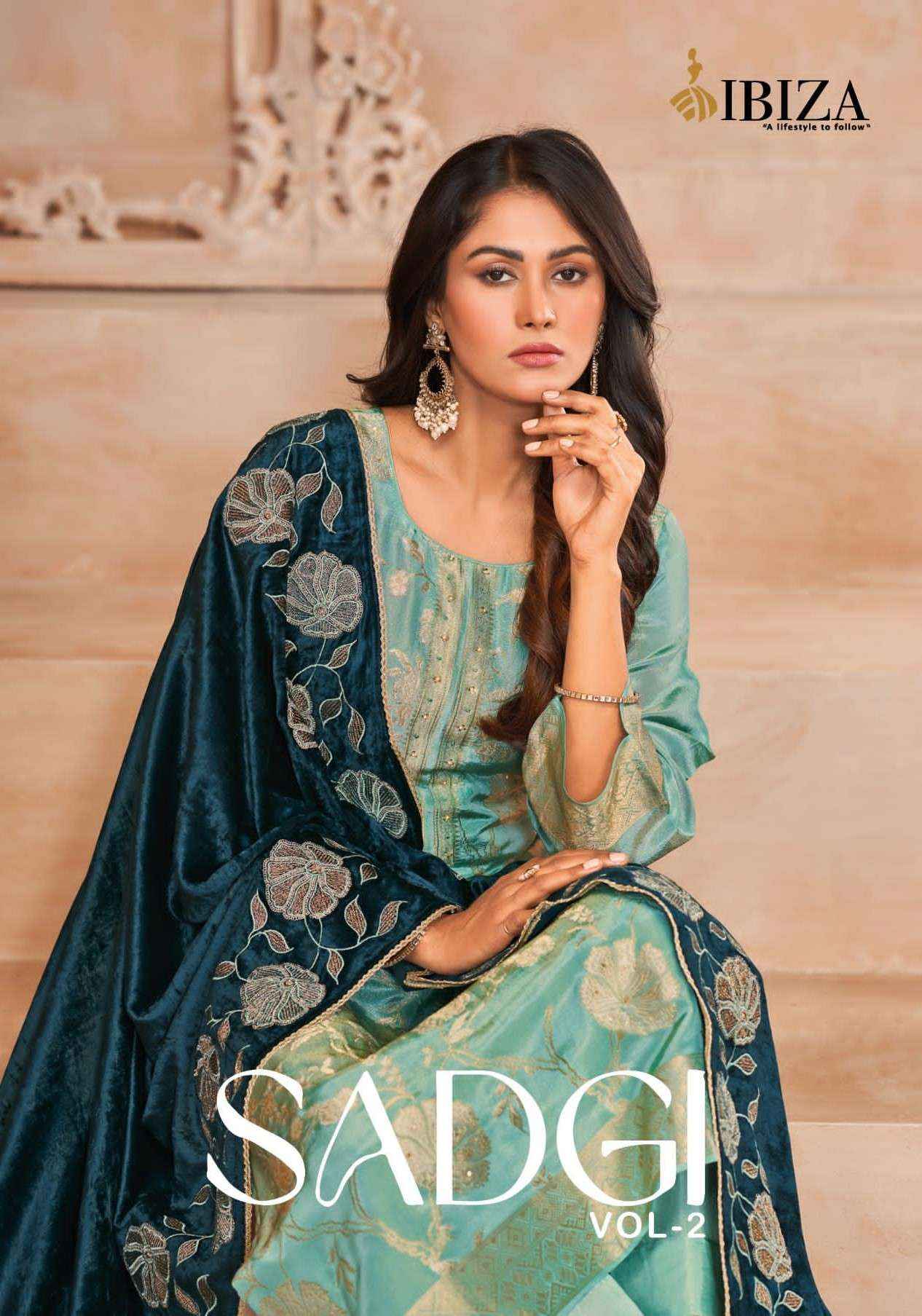 Ibiza Sadgi Vol 2 Designer Jacquard Silk Party Wear salwar kameez wholesale price (4 pcs catalog )