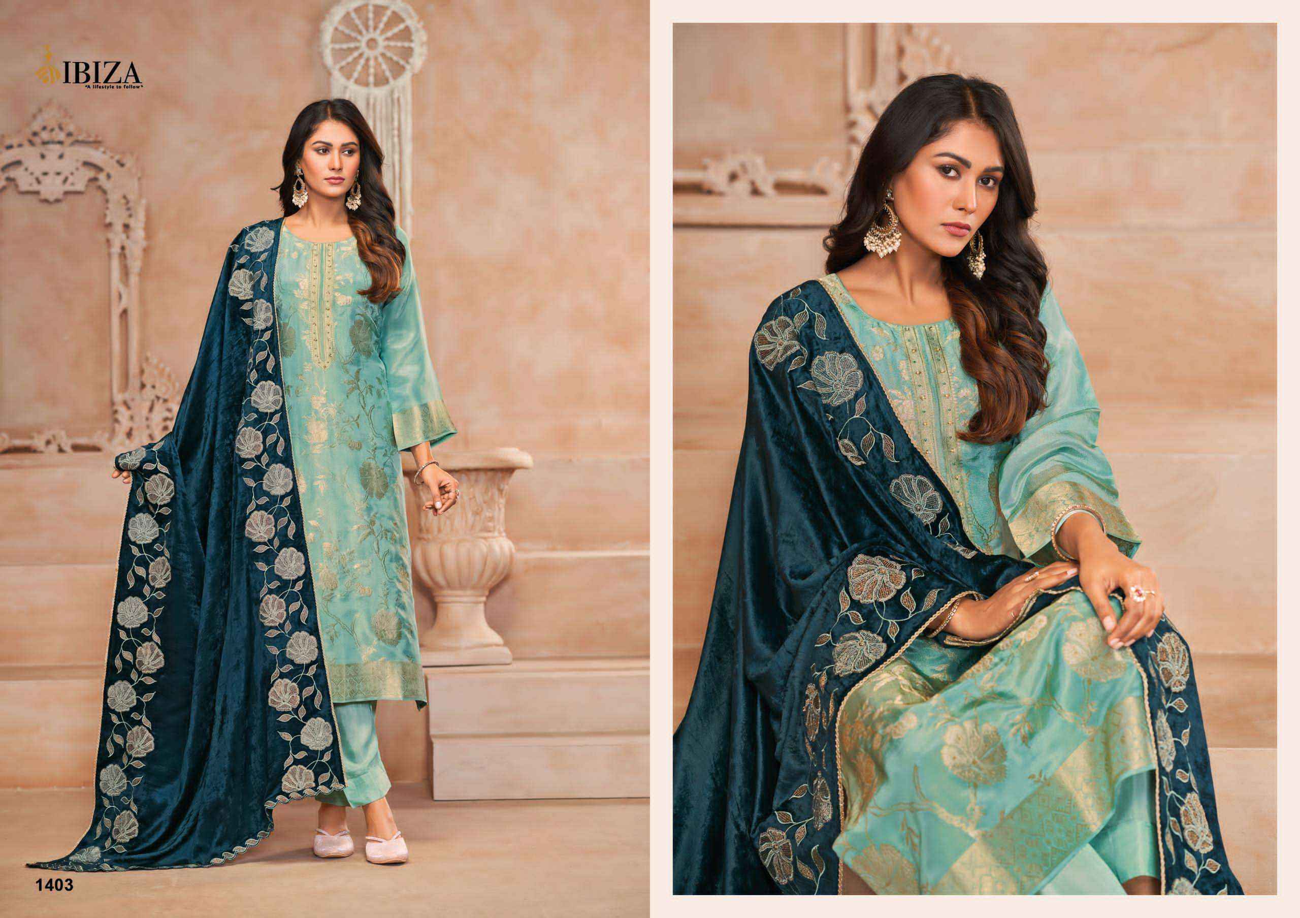 Ibiza Sadgi Vol 2 Designer Jacquard Silk Party Wear salwar kameez wholesale price (4 pcs catalog )