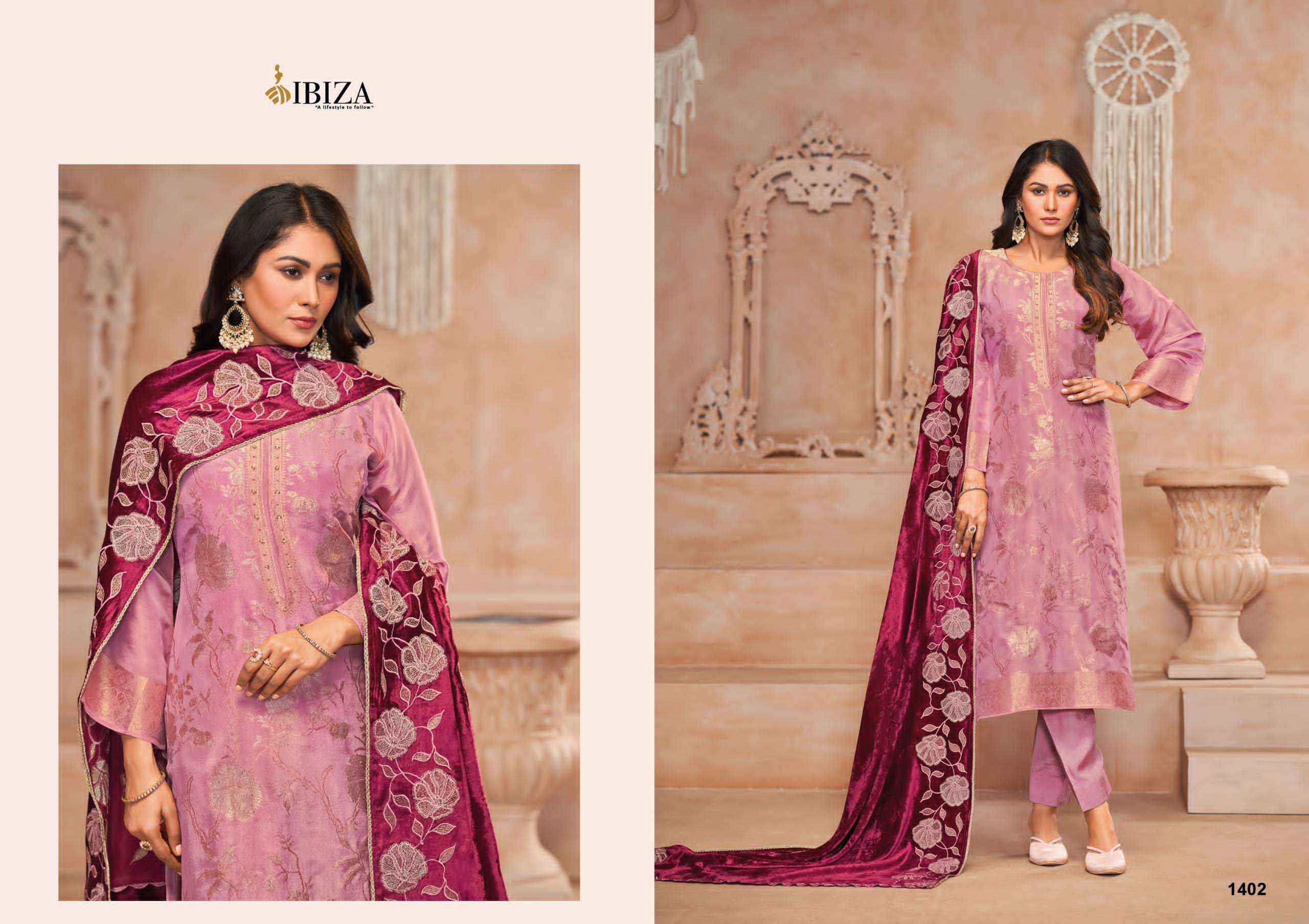 Ibiza Sadgi Vol 2 Designer Jacquard Silk Party Wear salwar kameez wholesale price (4 pcs catalog )