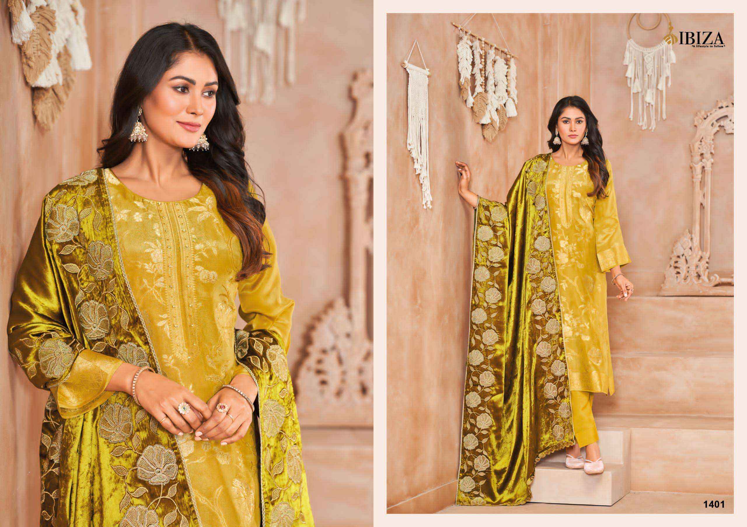 Ibiza Sadgi Vol 2 Designer Jacquard Silk Party Wear salwar kameez wholesale price (4 pcs catalog )