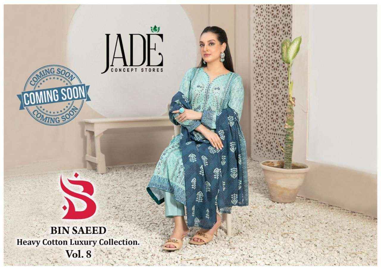 Jade Bin Saeed Heavy Luxury Vol 8 Wholesale Pakistani Suits ( 6 Pcs Catalog )