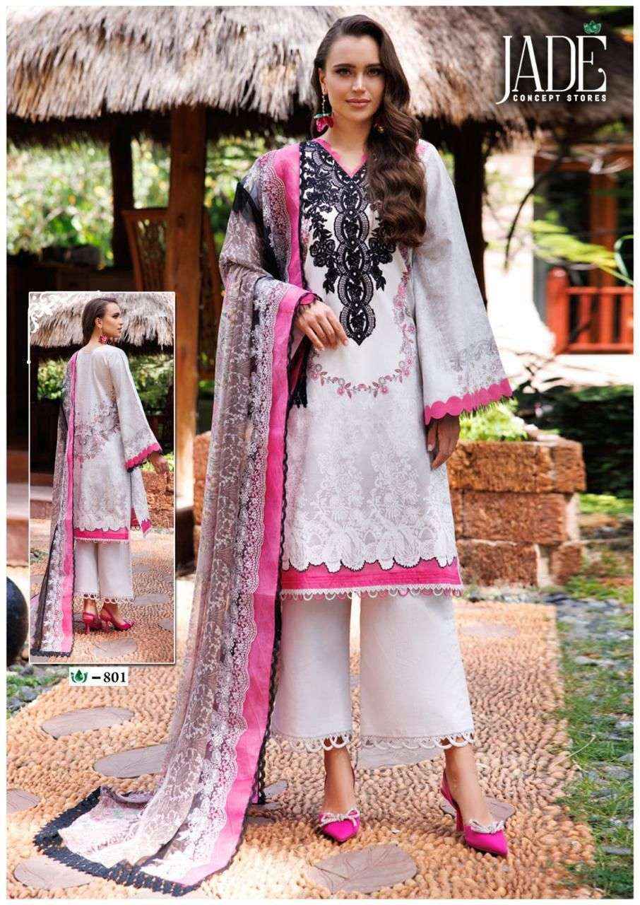 JADE CRIMSON EXCLUSIVE HEAVY LAWN COLLECTION VOL 8 LAWN DRESS MATERIAL ( 6 PCS CATALOG )