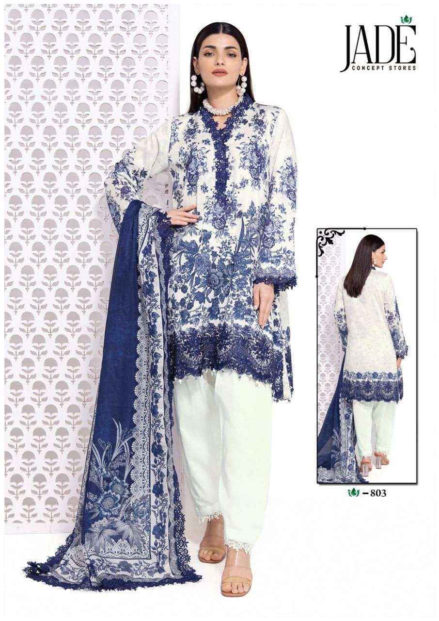 Jade Crimson Exclusive Heavy Lawn Vol 8 Cotton Dress Material 6 pc Cataloge