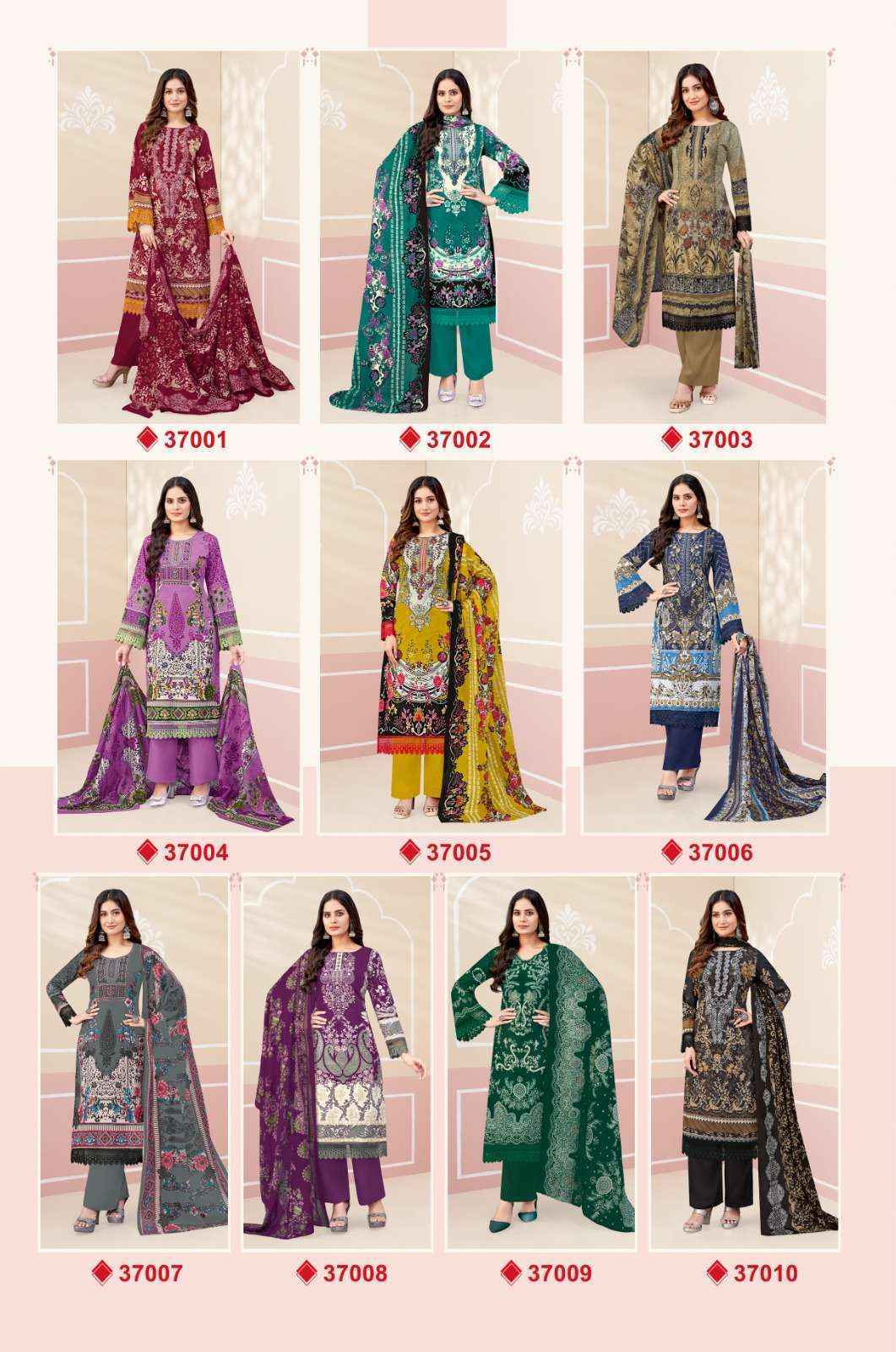 JASH ELLIZA VOL 37 COTTON PAKISTANI DRESS MATERIAL ( 10 PCS CATALOG )