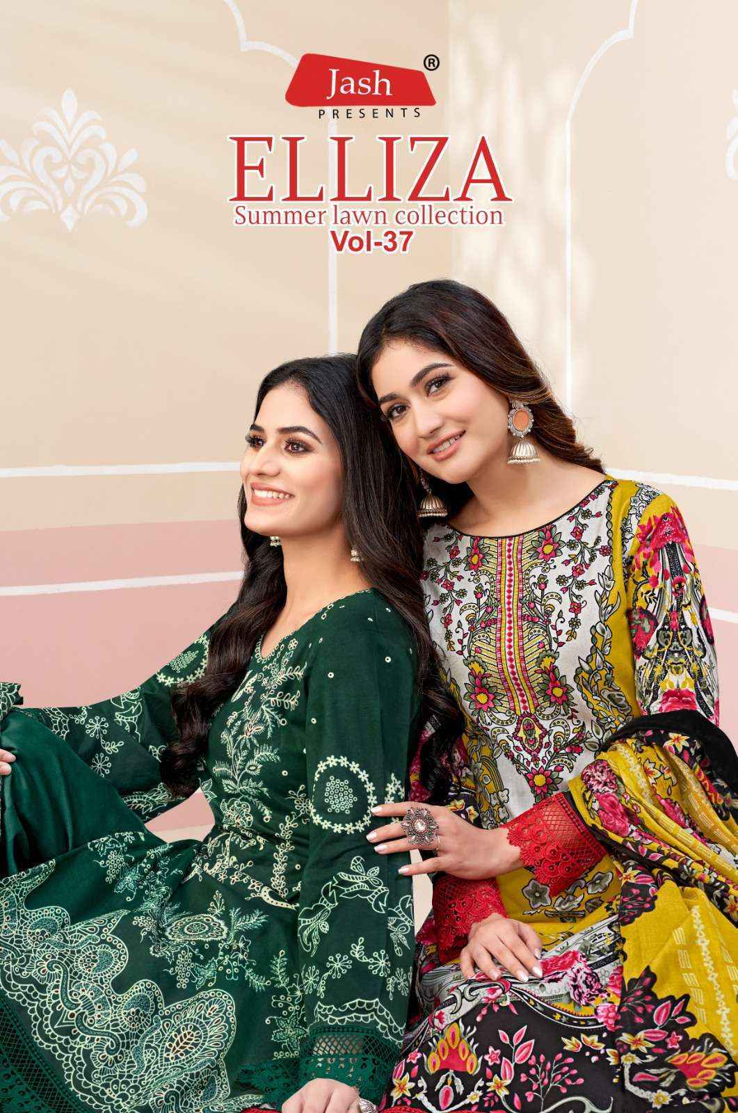 JASH ELLIZA VOL 37 COTTON PAKISTANI DRESS MATERIAL ( 10 PCS CATALOG )