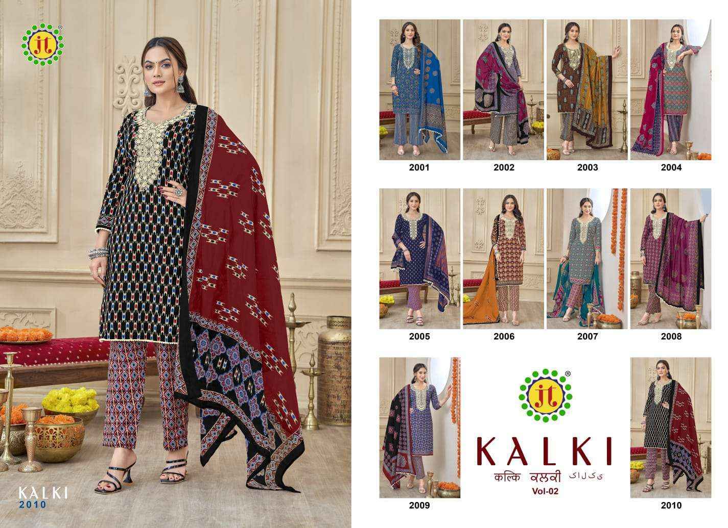 Jt Kalki Vol 2 Cotton Salwar Suit Surat Wholesaler ( 10 pcs Catalog )