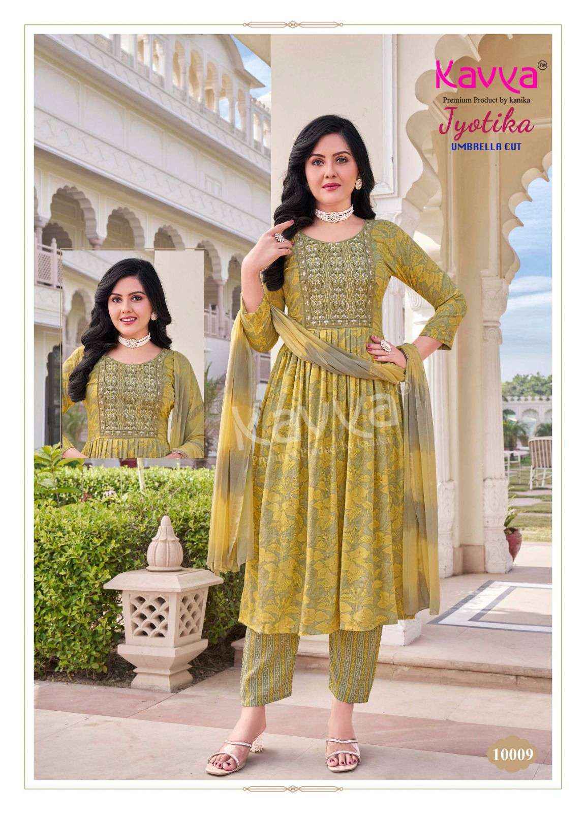 KAVYA JYOTIKA VOL 10 CAPSUL UMBRELLA CUT STYLE KURTI ( 10 PCS CATALOG )