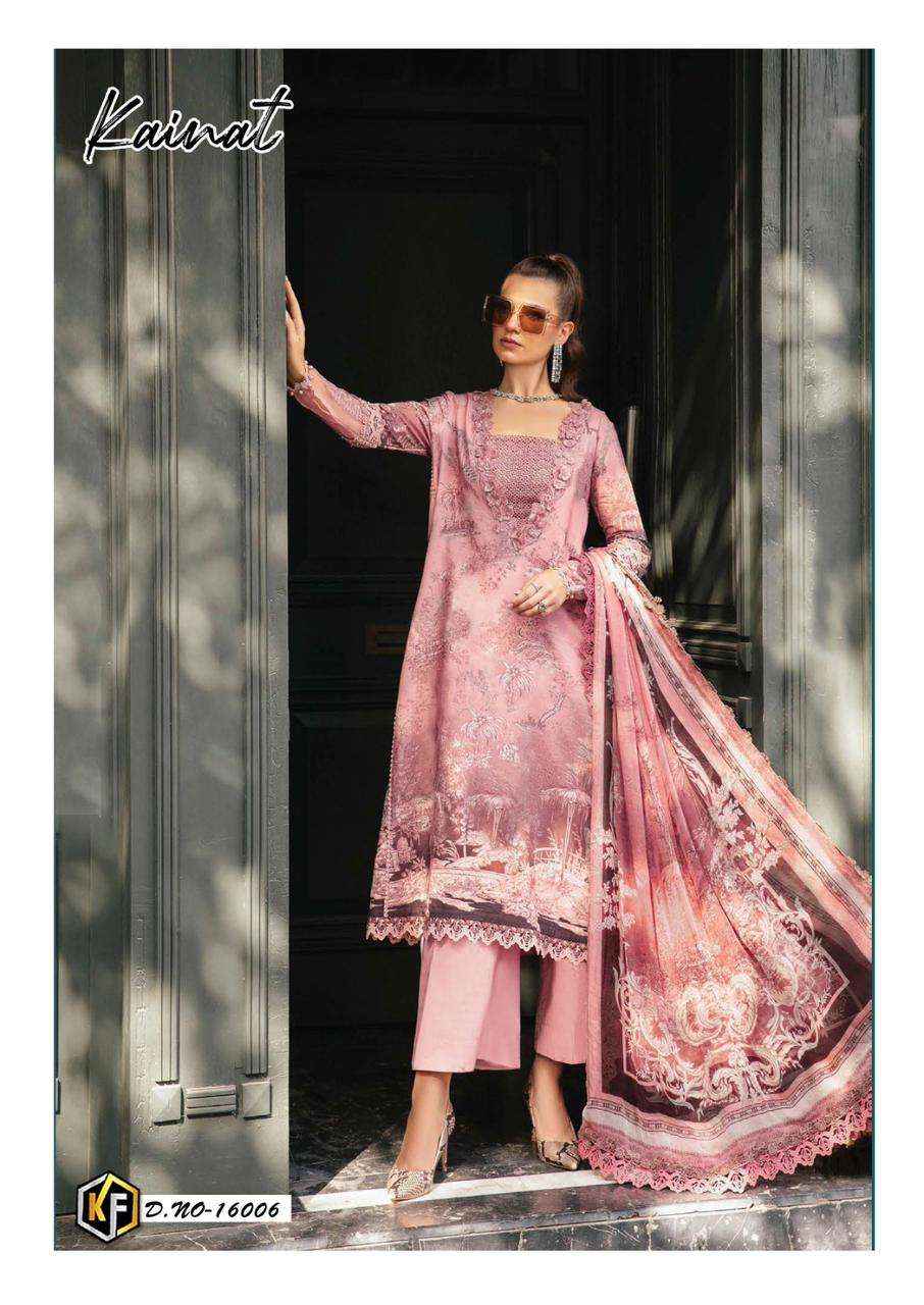 KEVAL FAB KAINAT VOL 16 LAWN COTTON DRESS MATERIAL SURAT BAZAAR WHOLESALE ( 6 pcs CATALOG }