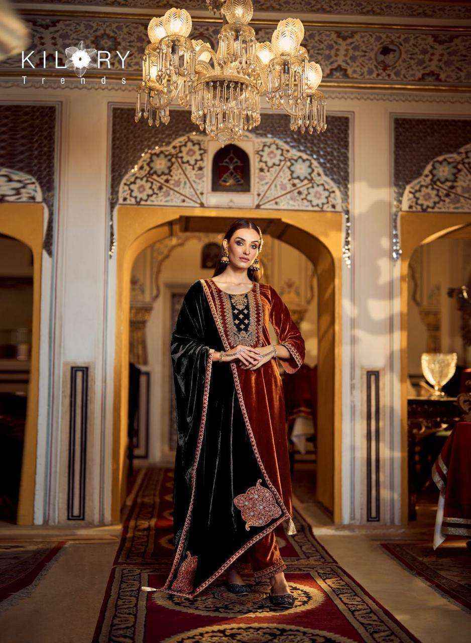 Kilory Trendz Jashn E Mehfil Velvet Dress Material 6 pcs Catalogue
