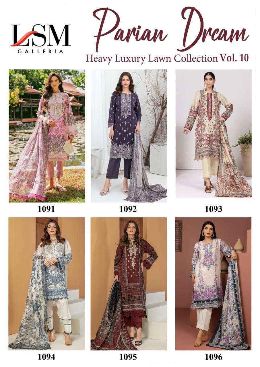 LSM Galleria Parian Dream Vol 10 Lawn Dress Material 6 pcs Catalogue