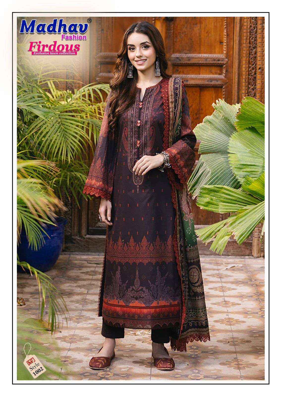 Madhav Fashion Firdous Vol 1 Wholesale Catalog Cotton Dress Material ( 6 pcs Catalogue )