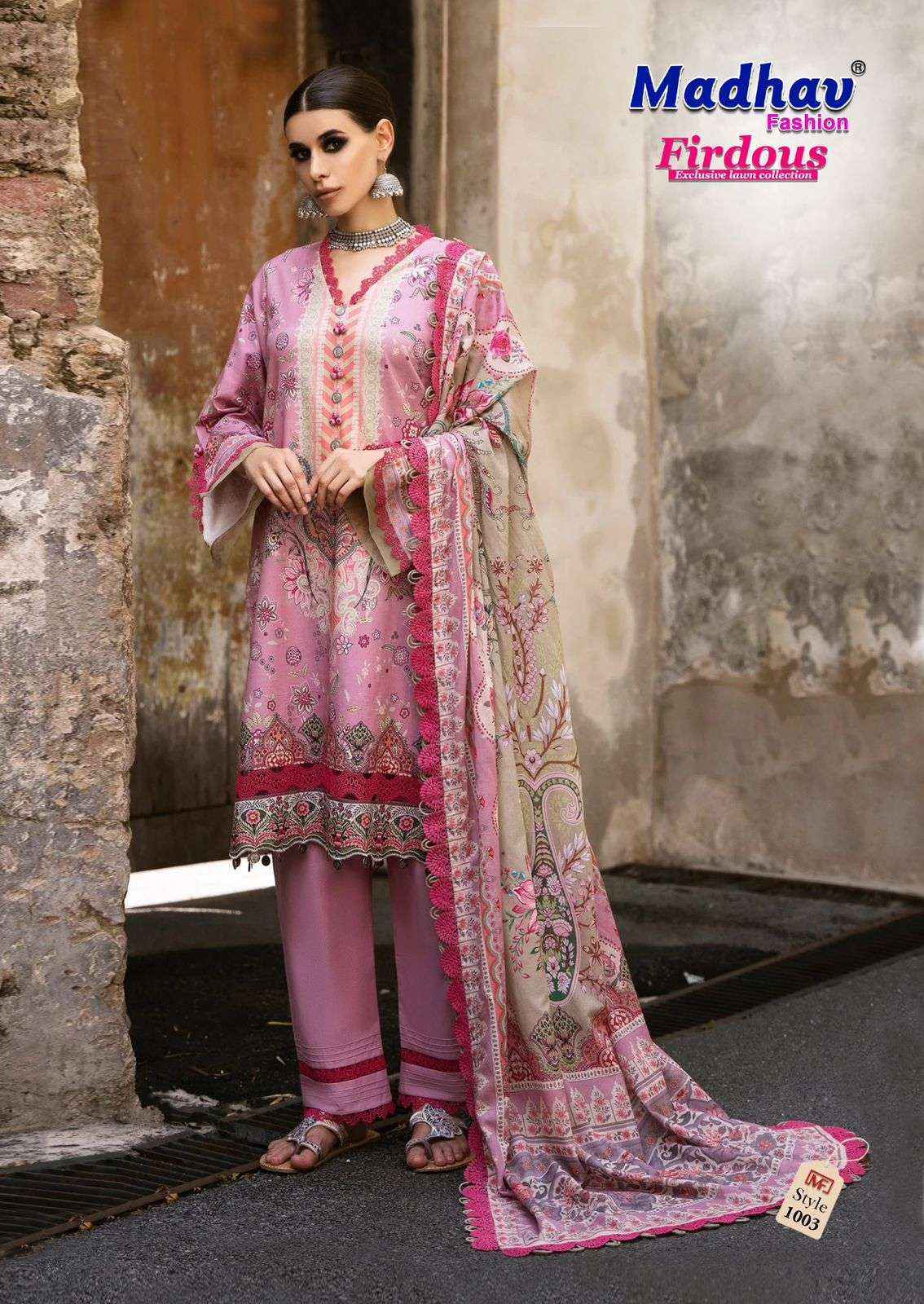 Madhav Fashion Firdous Vol 1 Wholesale Catalog Cotton Dress Material ( 6 pcs Catalogue )