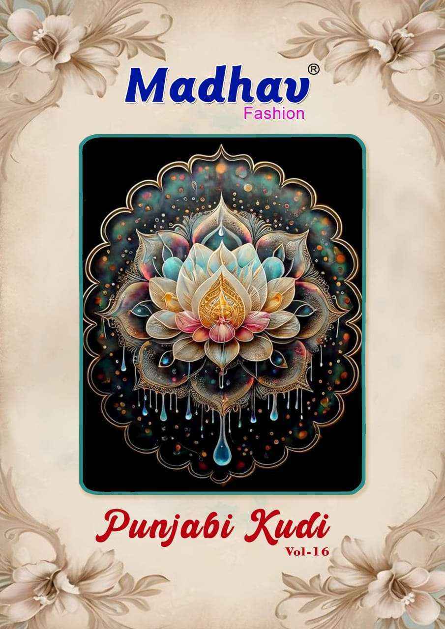 Madhav Panjabi Kudi Vol 16 Cotton Unstitch Ladies Suits ( 10 Pcs Catalog )