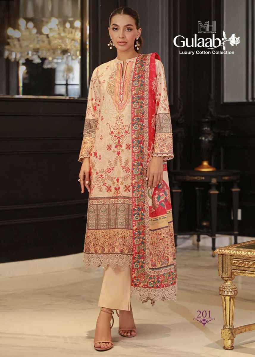 Maryam Hussain Gulaab Vol 2 Cotton Pakistani Salwar Kameez ( 6 Pcs Catalog )