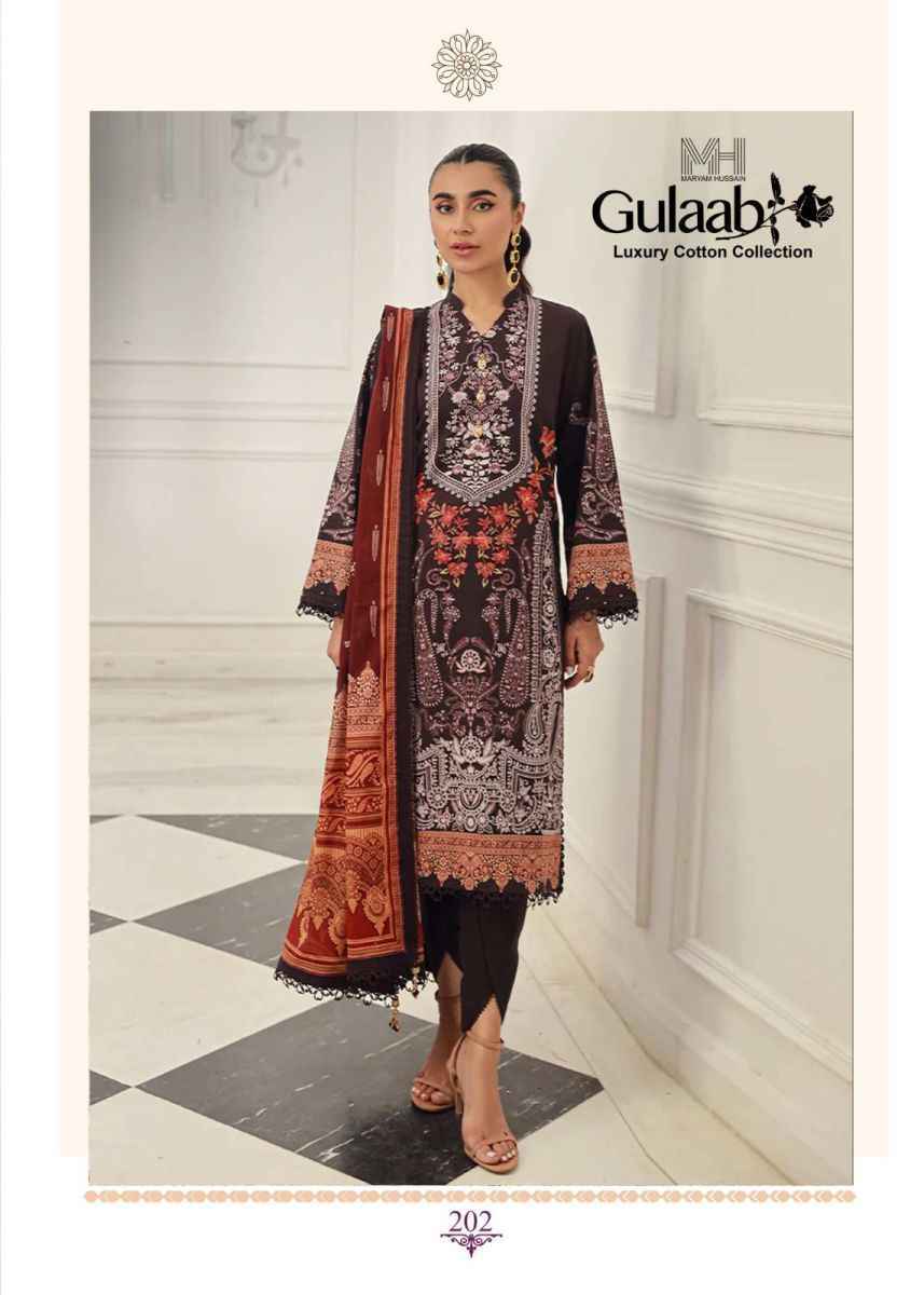 Maryam Hussain Gulaab Vol 2 Cotton Pakistani Salwar Kameez ( 6 Pcs Catalog )