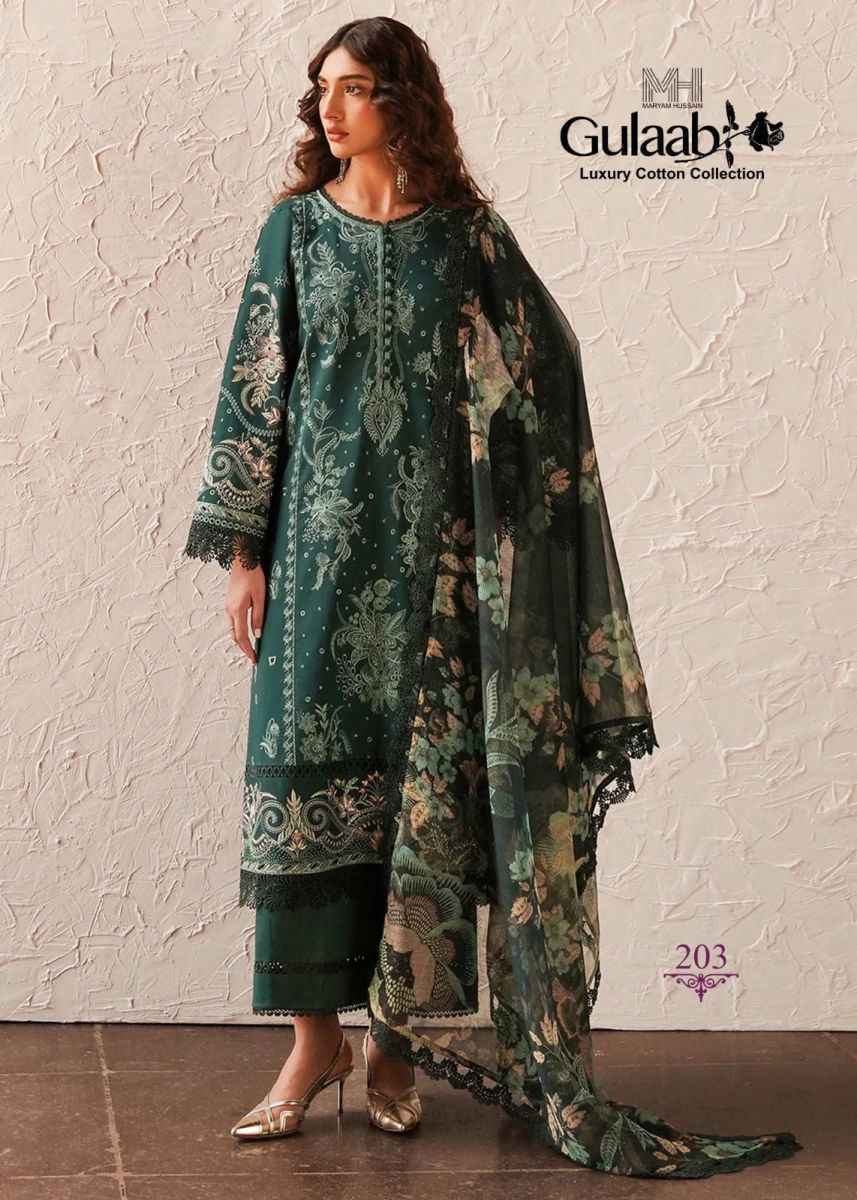 Maryam Hussain Gulaab Vol 2 Cotton Pakistani Salwar Kameez ( 6 Pcs Catalog )