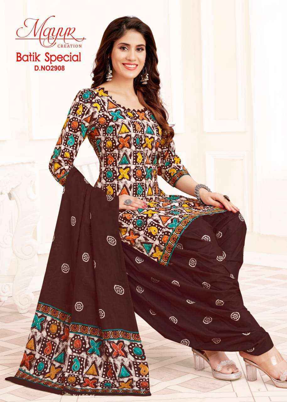 MAYUR CREATION BATIK SPECIAL VOL 29 PURE COTTON DRESS MATERIAL ( 10 PCS CATALOG )