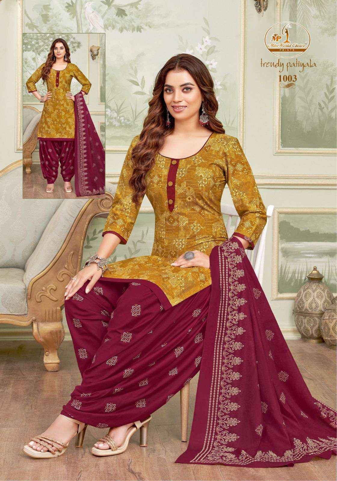 Miss World Trendy Patiyala Vol 1 Ladies Salwar Suit Wholesale ( 10 Pcs Catalog )