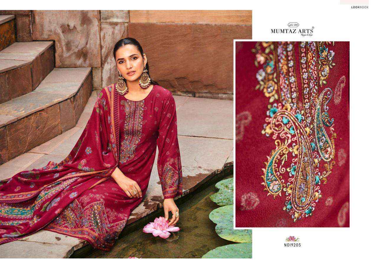 Mumtaz Arts Naqush Fancy Pashmina Salwar kameez Wholesale price (6 pcs catalog )