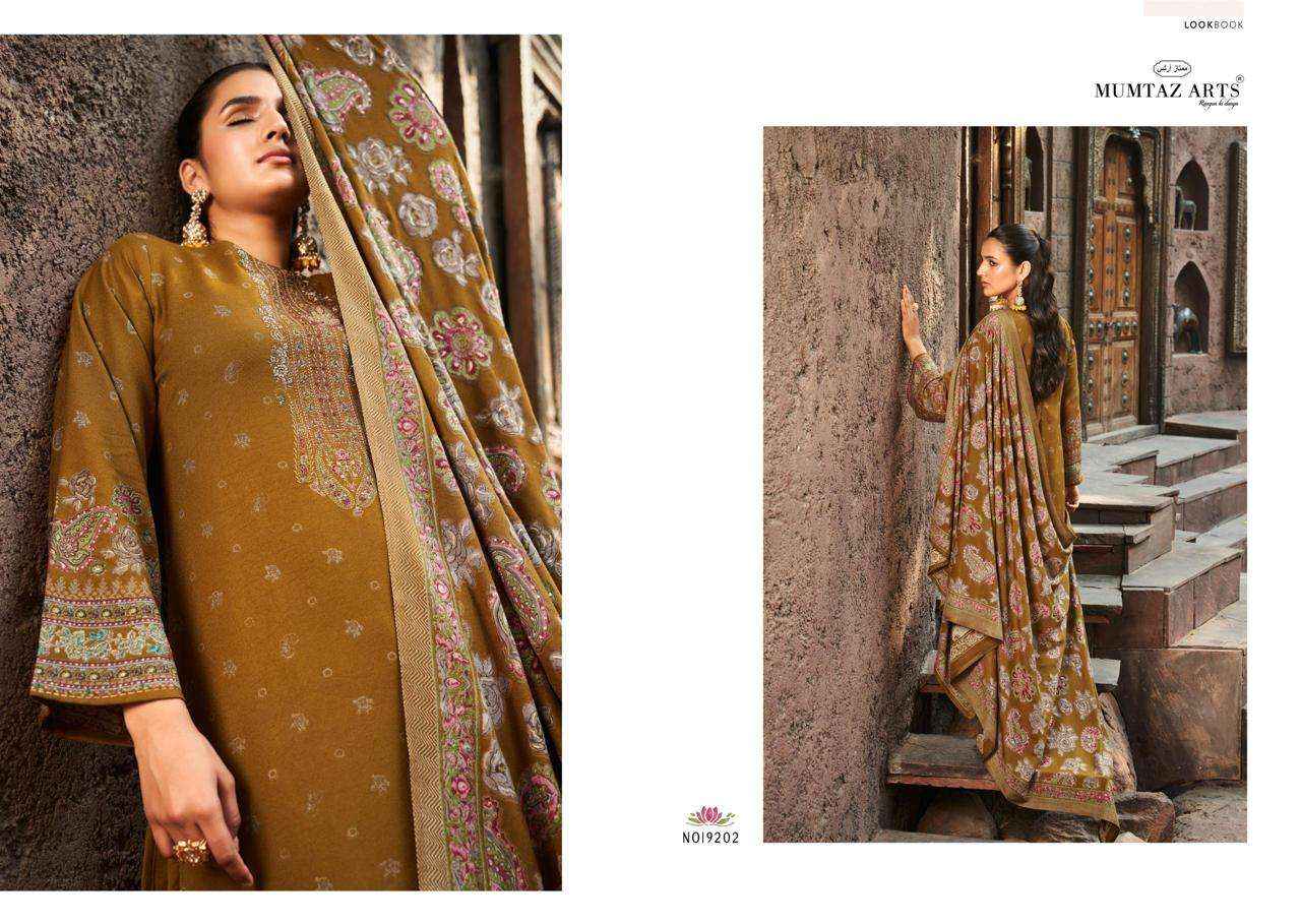 Mumtaz Arts Naqush Fancy Pashmina Salwar kameez Wholesale price (6 pcs catalog )