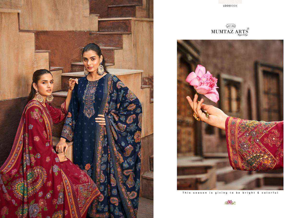 Mumtaz Arts Naqush Fancy Pashmina Salwar kameez Wholesale price (6 pcs catalog )