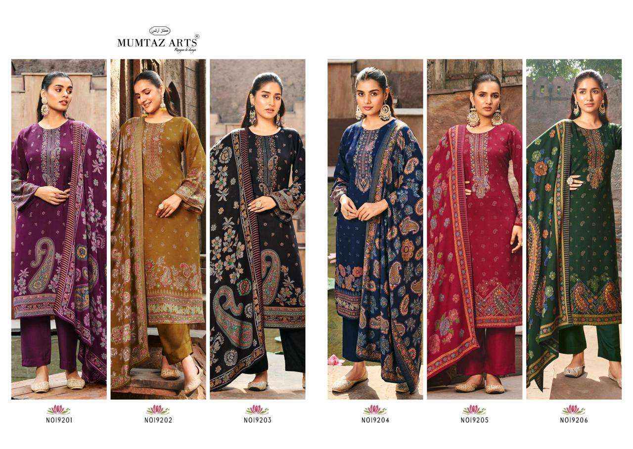 Mumtaz Arts Naqush Fancy Pashmina Salwar kameez Wholesale price (6 pcs catalog )