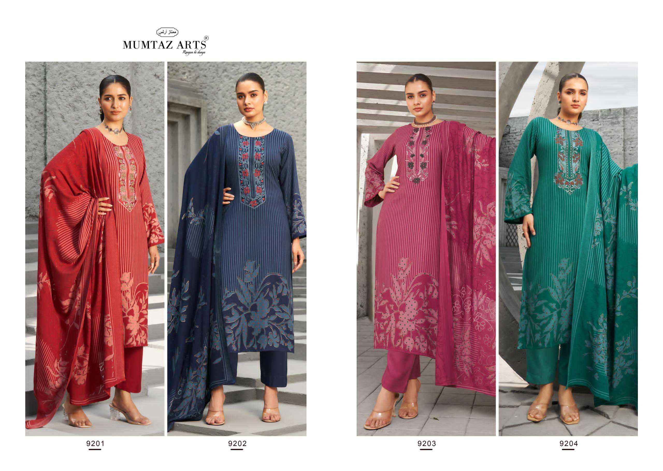 Mumtaz Arts Zohra Fancy Pashmina Salwar Kameez Winter Collection wholesale price ( 4 pcs catalog )