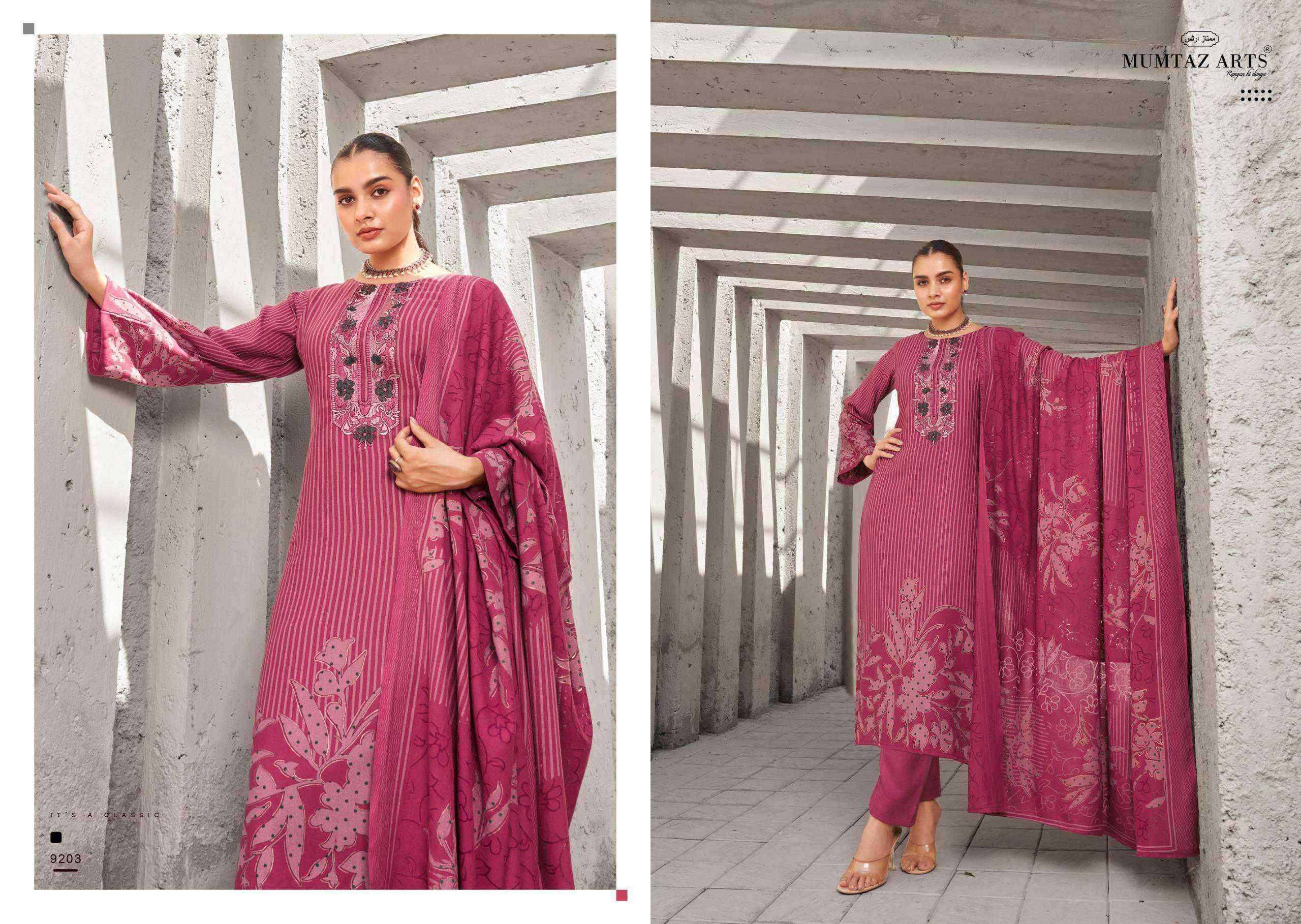 Mumtaz Arts Zohra Fancy Pashmina Salwar Kameez Winter Collection wholesale price ( 4 pcs catalog )