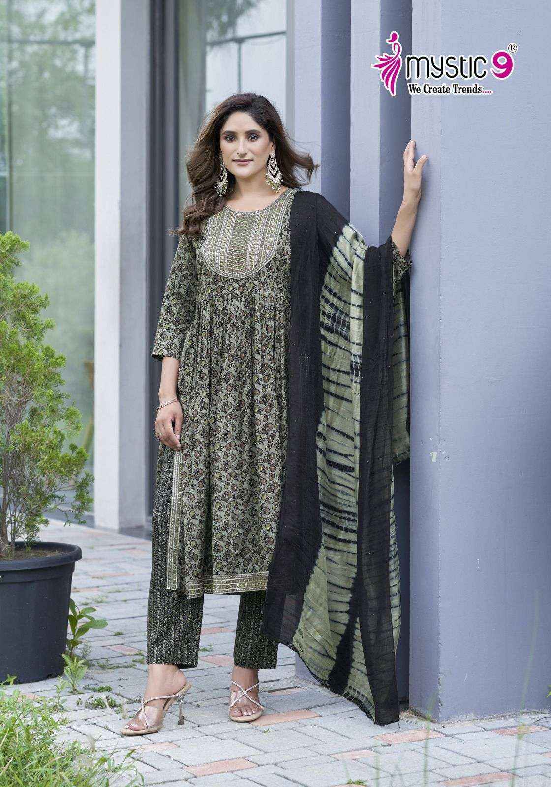 Mystic 9 Black Beauty Vol 3 Rayon Kurti Combo 8 pcs Catalogue