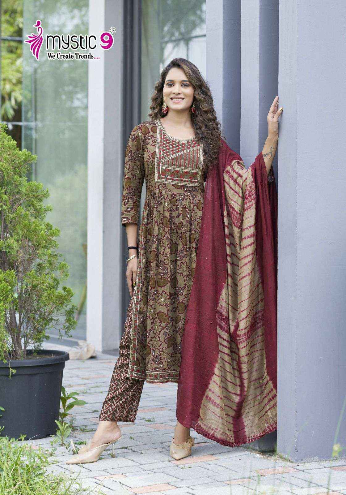 Mystic 9 Black Beauty Vol 3 Rayon Kurti Combo 8 pcs Catalogue