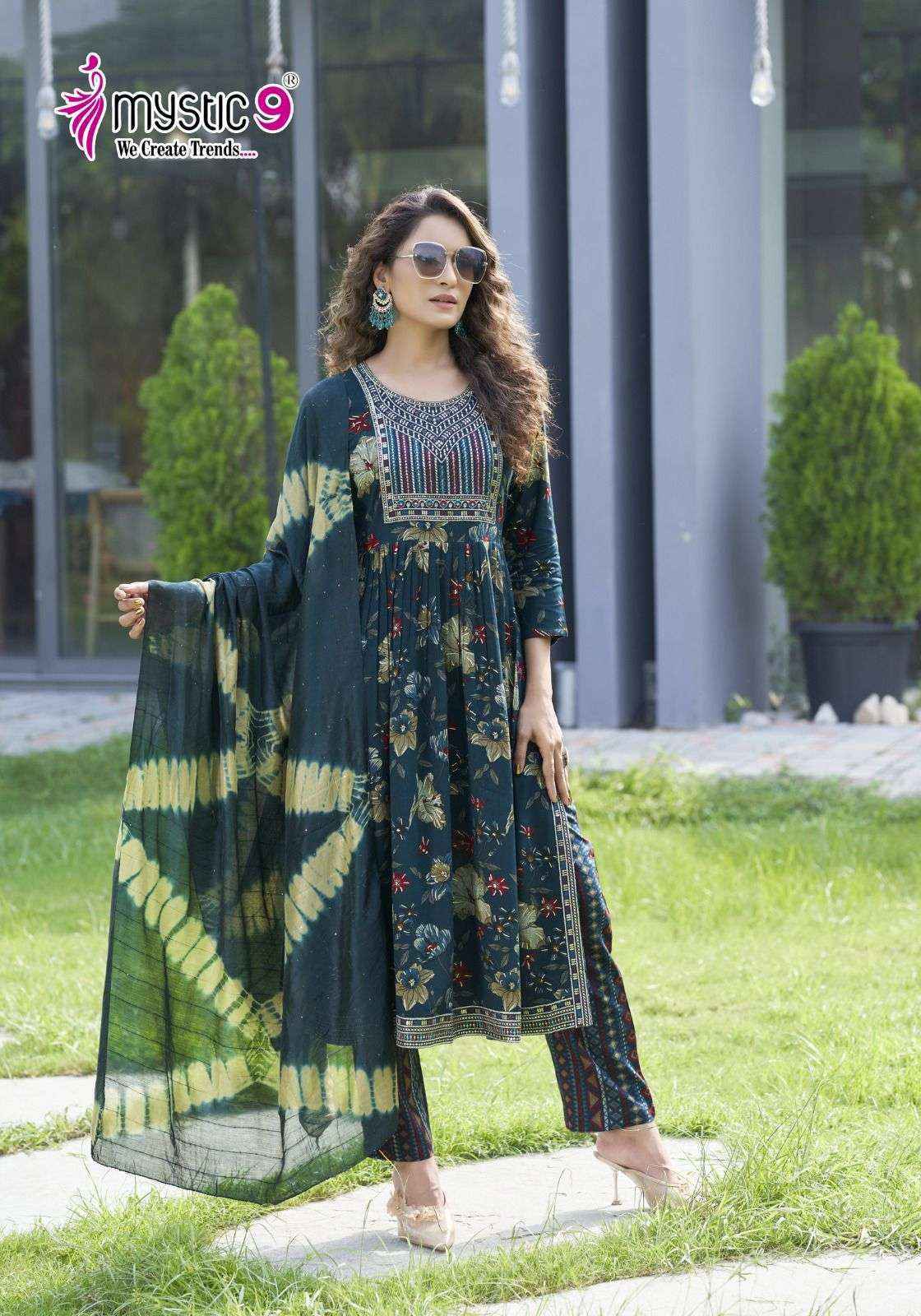 Mystic 9 Black Beauty Vol 3 Rayon Kurti Combo 8 pcs Catalogue