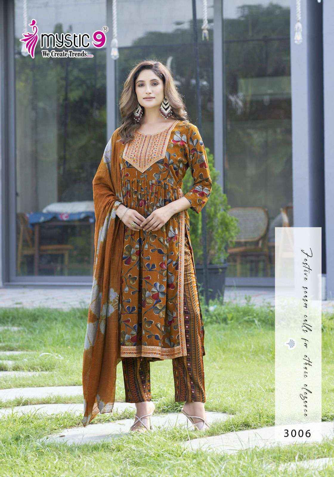 Mystic 9 Black Beauty Vol 3 Rayon Kurti Combo 8 pcs Catalogue
