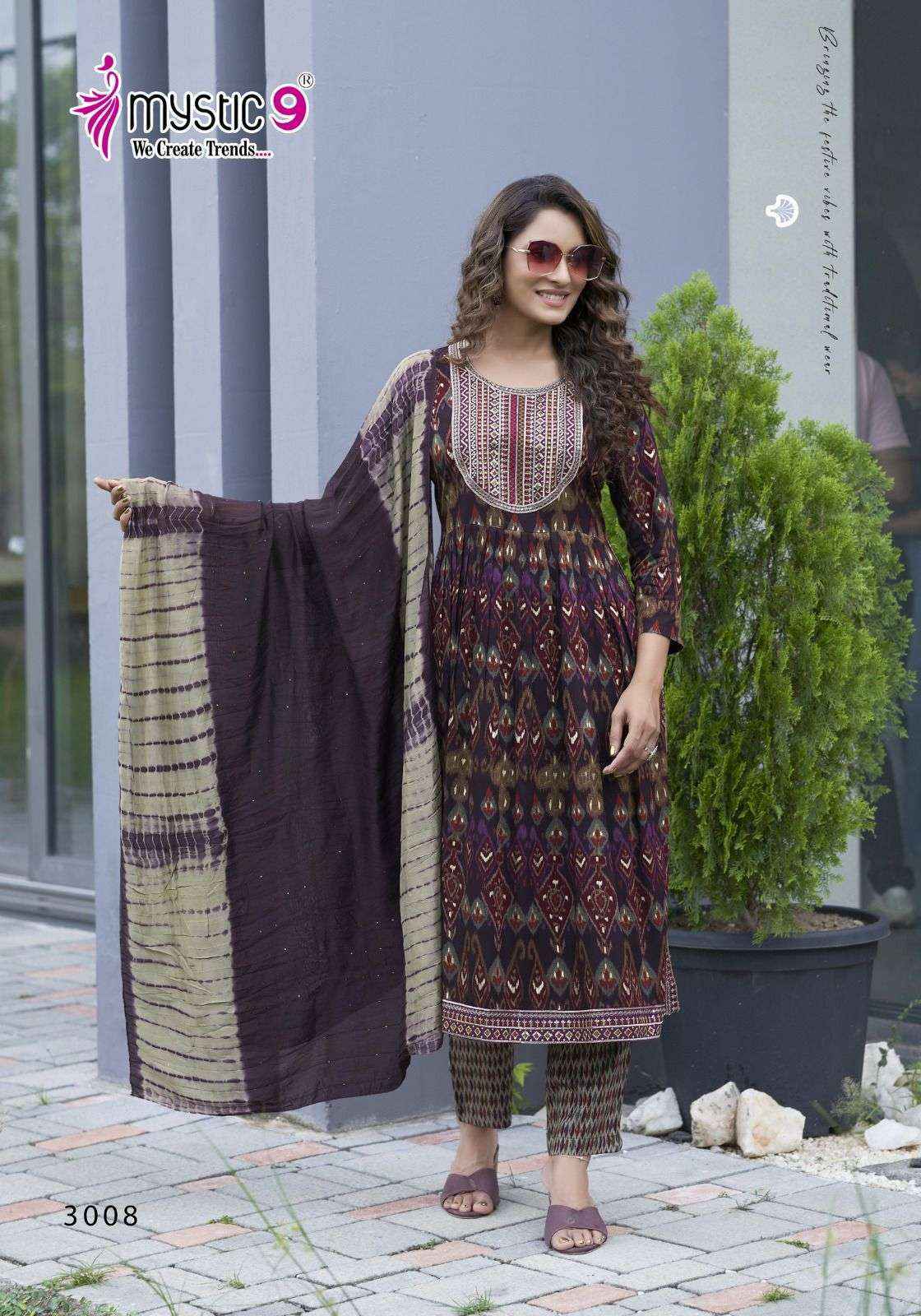 Mystic 9 Black Beauty Vol 3 Rayon Kurti Combo 8 pcs Catalogue