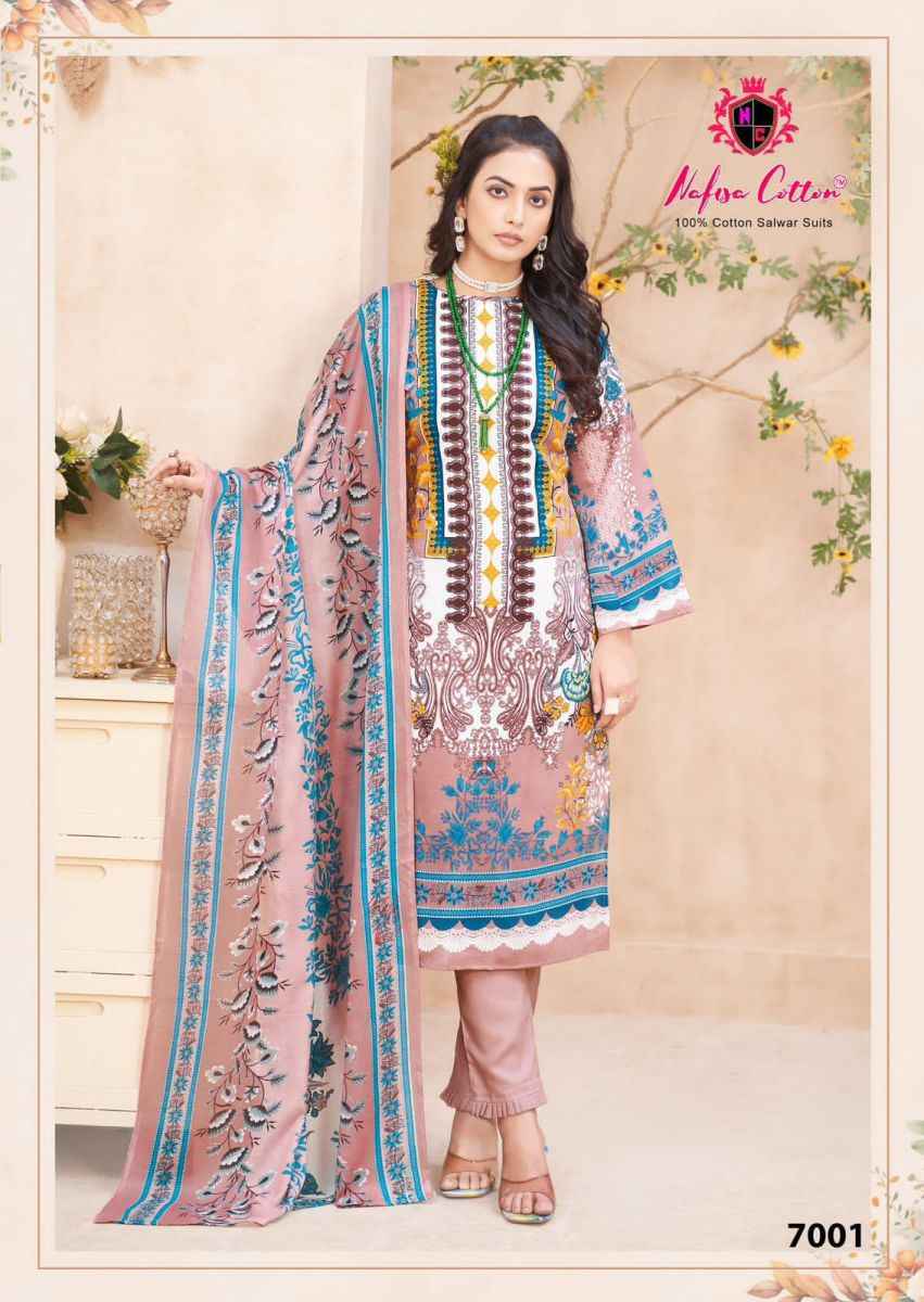 Nafisa Cotton Mahera Karachi Suits Vol 7 Cotton Dress Material 6 pcs Catalogue