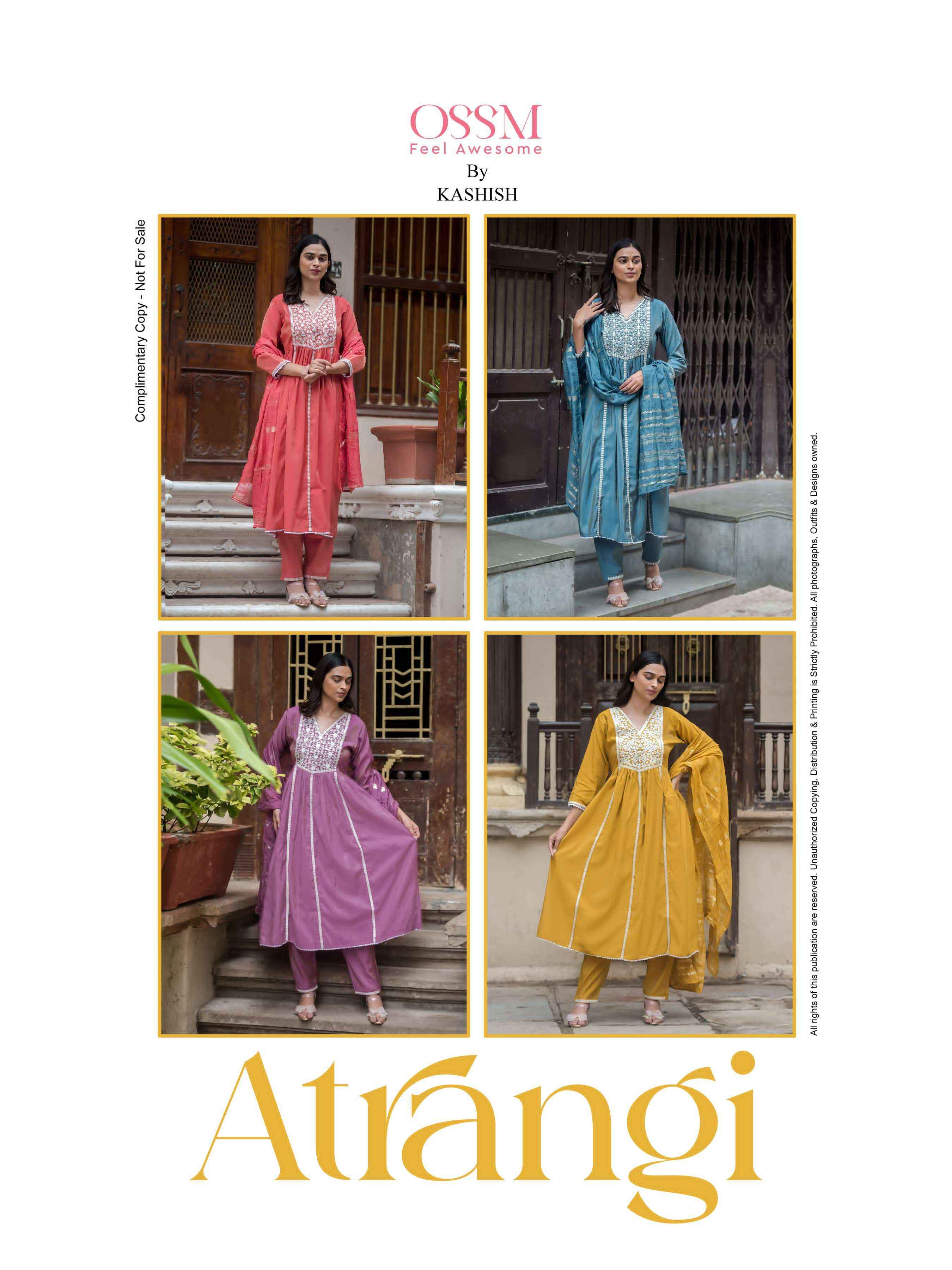 Ossm Atrangi Viscouse Kurti Combo 4 pcs Catalogue