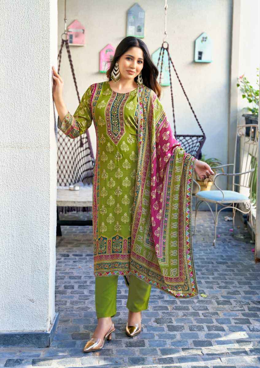 Ossm Mahira Viscouse Musline Kurti Combo 5 pcs Catalogue