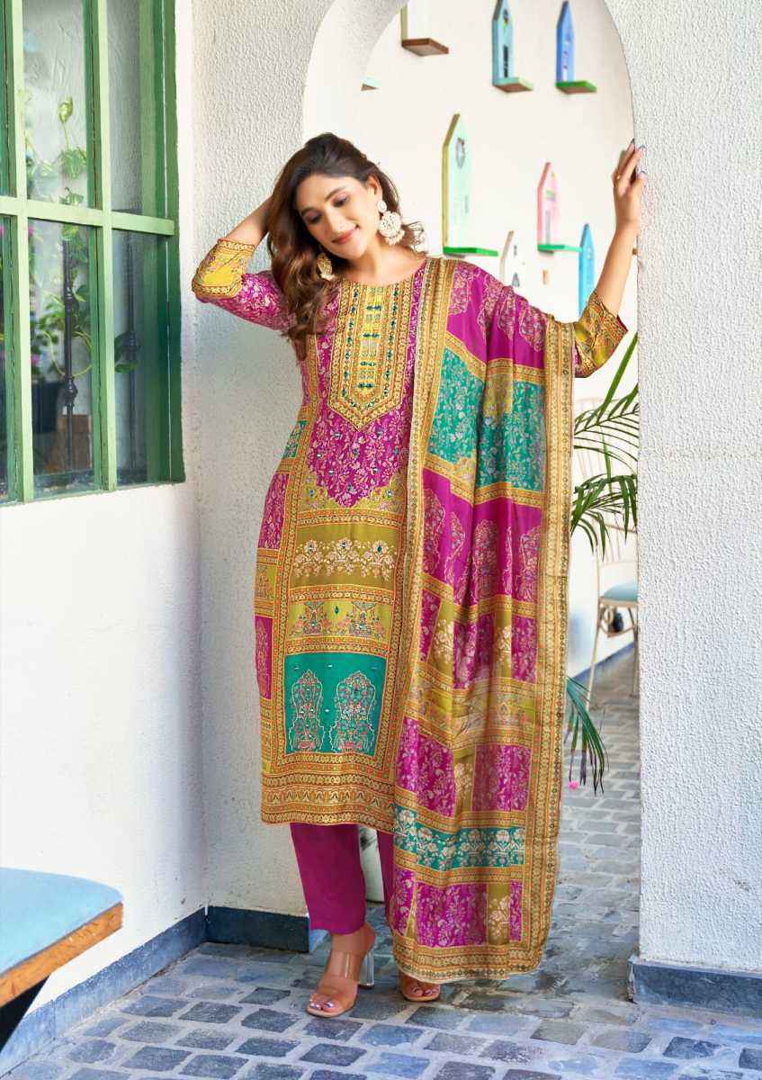 Ossm Mahira Viscouse Musline Kurti Combo 5 pcs Catalogue