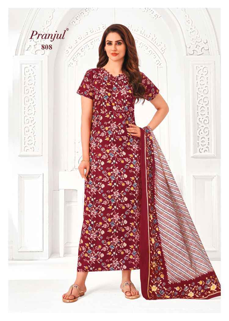 Pranjul Pratishtha Vol 8 Wholesale Cotton Nighties With Dupatta ( 24 pcs Catalogue )