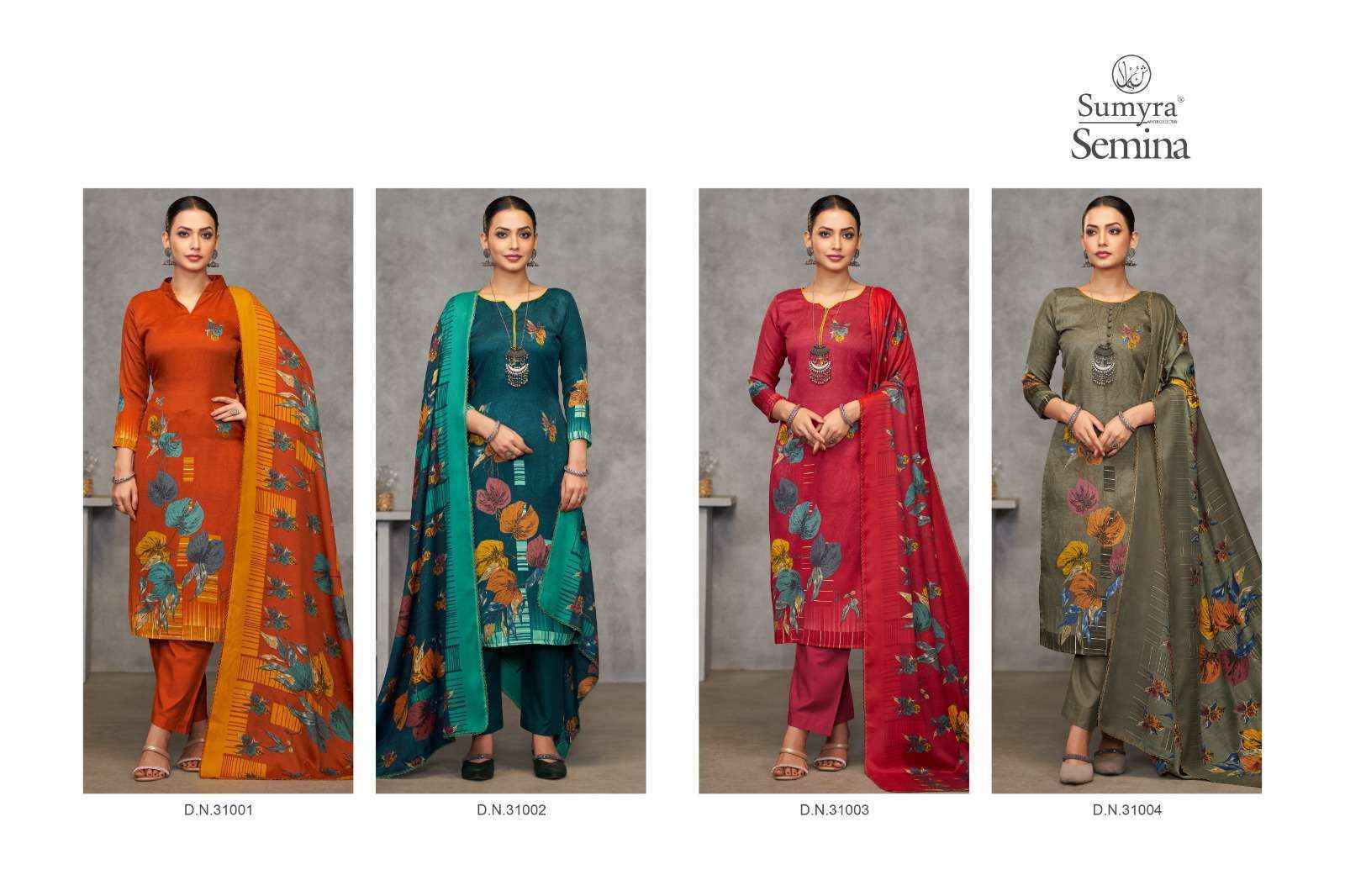 Radhika Fashion Semina women Pashmina Salwar Kameez Latest Catalog ( 4 pcs Catalogue }