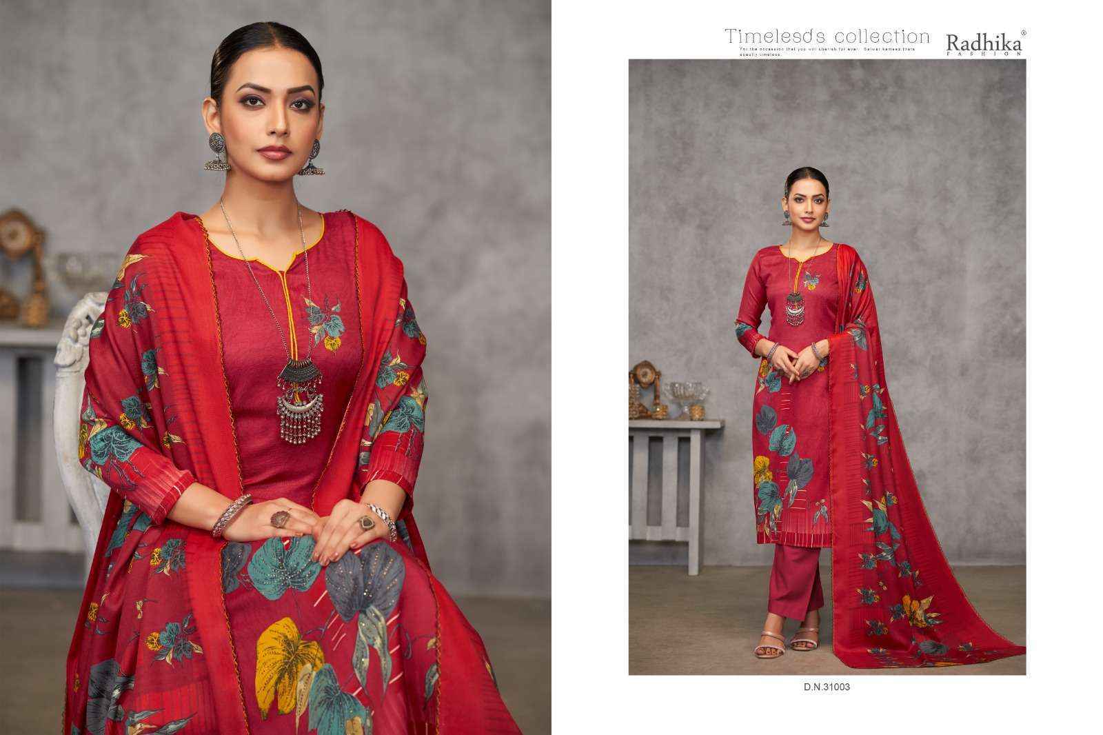 Radhika Fashion Semina women Pashmina Salwar Kameez Latest Catalog ( 4 pcs Catalogue }